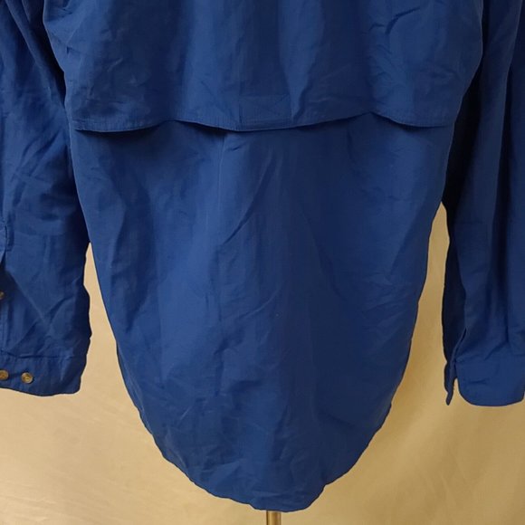 MAGELLAN OUTDOORS MAG WICK Mens Large Royal Blue Fish Long Sleeve Shirt - Picture 8 of 12